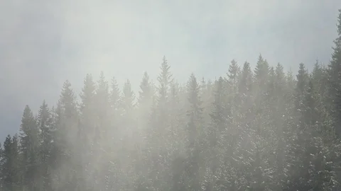 Snow And Clouds In Winter Mountains Stock Footage 126116244