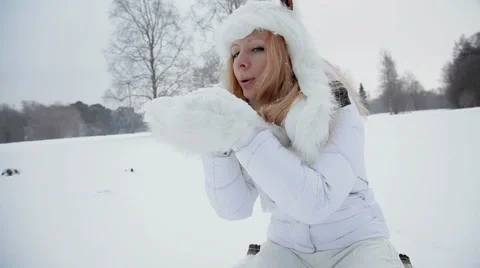 Snow and fun. Stock Footage 49393544