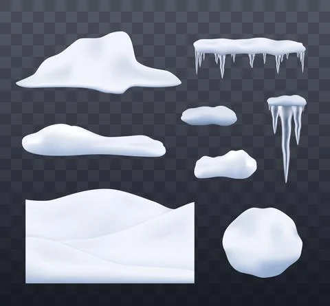 Snow and ice vector elements. Stock Illustration