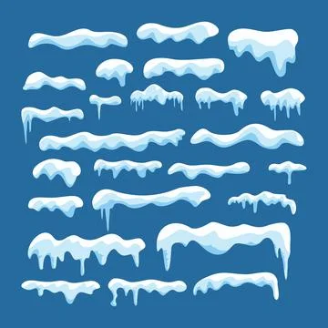 Snow and ice vector frames Stock Illustration