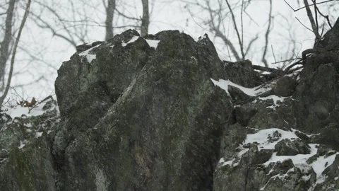 Snow and Rocks Stock Footage 330975676