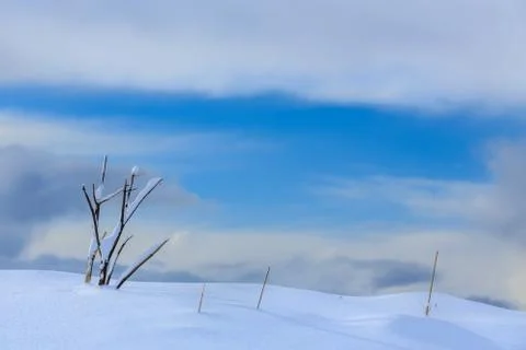 Snow and sky Stock Photos
