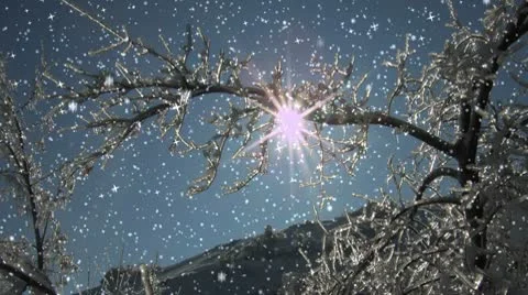 Snow and Sun Video stock 8968787