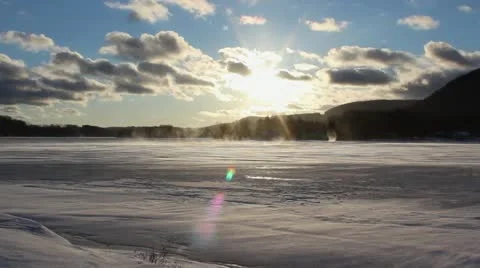 Snow and Sun time-lapse 库存影片 17894903