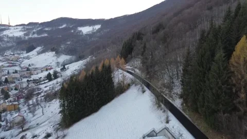 Snow and Sunset 库存影片 257536259