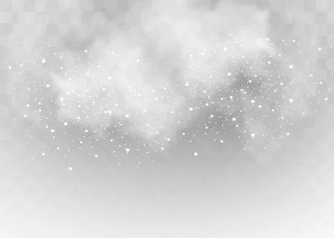 Snow and wind on a transparent background. White gradient decorative element 스톡 일러스트