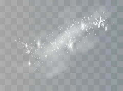 Snow and wind on a transparent background. White gradient decorative element 스톡 일러스트