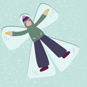 Snow angel Stock Illustration