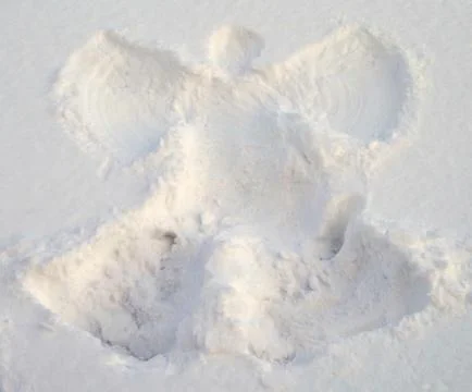 Snow angel Stock Photos