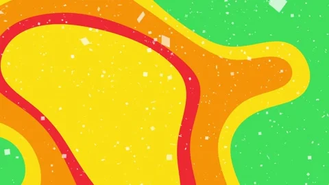 Snow Animated Colorful Waves with Falling Confetti Stock Footage 308631061