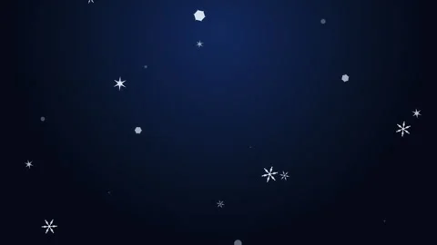 Snow animation falling snowflakes winter dark blue background loop Stock Footage 346553627