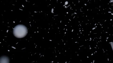 Snow asset, black background Stock Footage 257632000