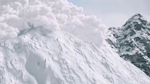 Snow avalanche Video stock 222596890