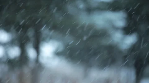 Snow with background blur Stock Footage 12388380