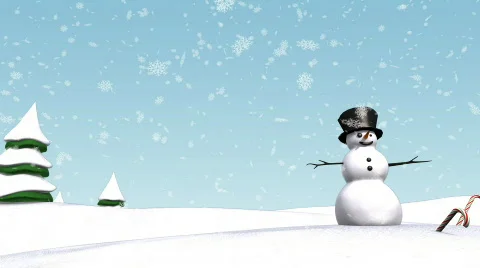 Snow Background doll 1080 Stock Footage 291180