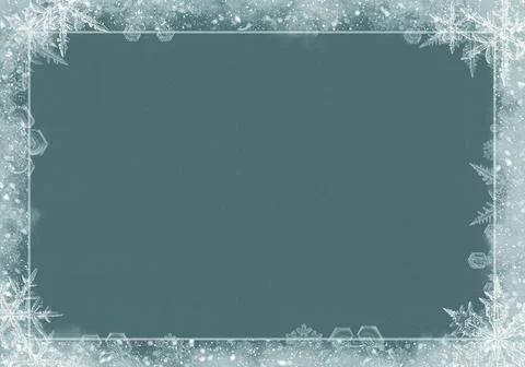 Snow background. Grey winter frame with defocused flakes. Winter concept with Stock Illustration