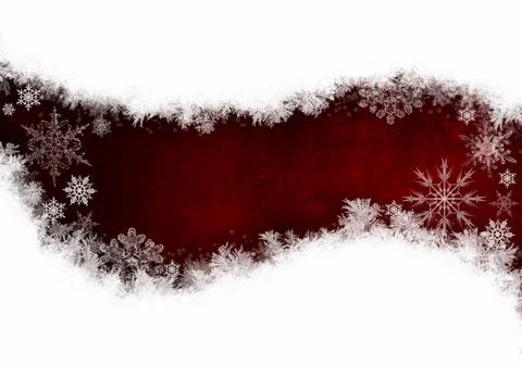Snow background. Red and white Christmas snowfall with defocused flakes. Wint Stock Illustration