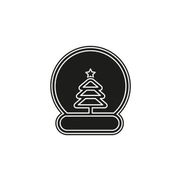 Snow ball Christmas tree vector Stock Illustration