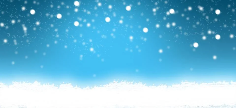Snow banner background with copyspace Stock Illustration