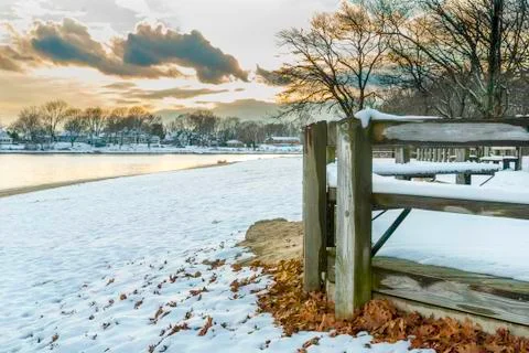 Snow beach muted Stock Photos
