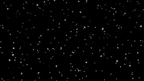 Snow begins to fall, snowflakes shape - 3D rendering Video stock 323269810