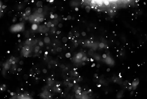 Snow on black background Stock Photos