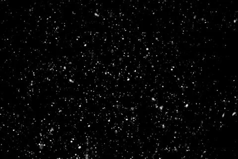 Snow on black background Stock Photos