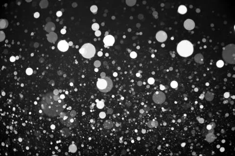 Snow on black background Foto stock