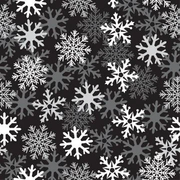 Snow black pattern Stock Illustration