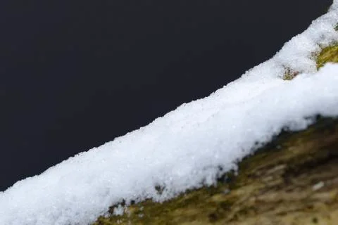 Snow on black Foto stock
