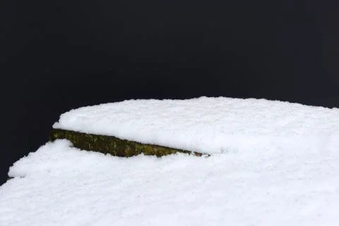 Snow on black Foto stock