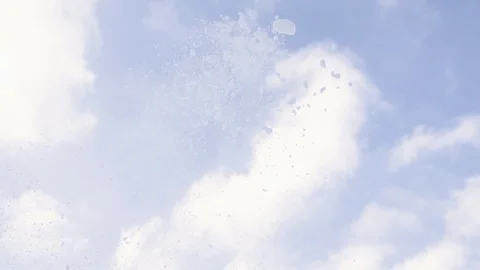 Snow blast against the sky Video stock 101146555
