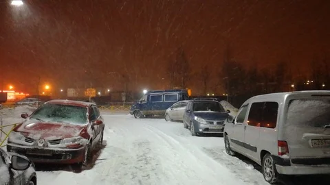 Snow blizzard Stock Footage 87655311