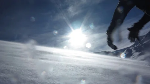 Snow blizzard in the mountains Stock Footage 70341842