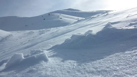 Snow blizzard in the mountains Stock Footage 70373334