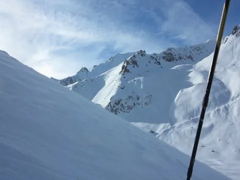 Snow blizzard in the mountains Stock Footage 70373335