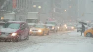 Snow Blizzard In New York City Stock Footage
