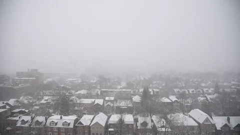 Snow blizzard in Toronto Stock Footage 73651814