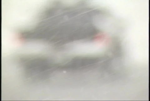 Snow Blizzard Traffic 3 Stockbeeldmateriaal 95526
