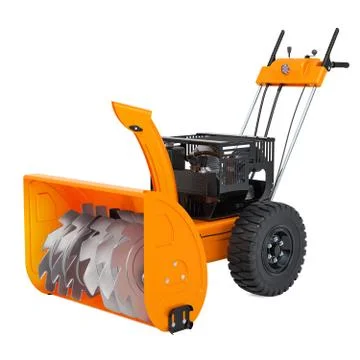 Snow blower, 3D rendering Stock Illustration