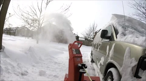 Snow blower Stock Footage 46696099