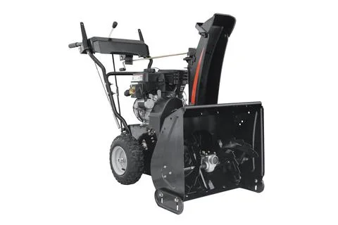Snow blower Isolated on white background. Garden tool with gasoline engine. S Stock Photos