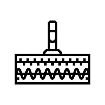 Snow blower tractor line icon vector illustration Stock Illustration