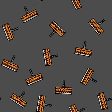 Snow blower tractor vector seamless pattern Illustrazione stock