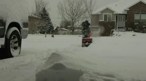 Snow blowing 7 库存影片 20478414