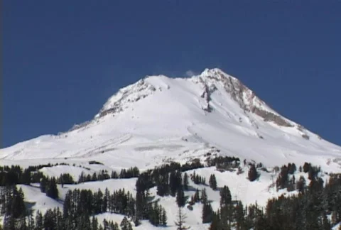 Snow blowing fast over Mountain Sequence Stock Footage