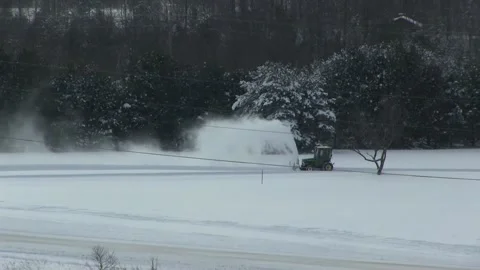 Snow Blowing 스톡 동영상 148335514