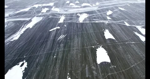 Snow Blowing on Ice Stock Footage 288375000