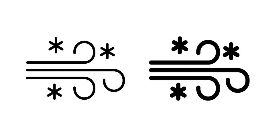 Snow blowing icon vector editable eps10 Stock Illustration