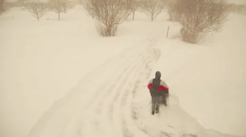 Snow Blowing Time Lapse During Storm Vídeos de archivo 46367792